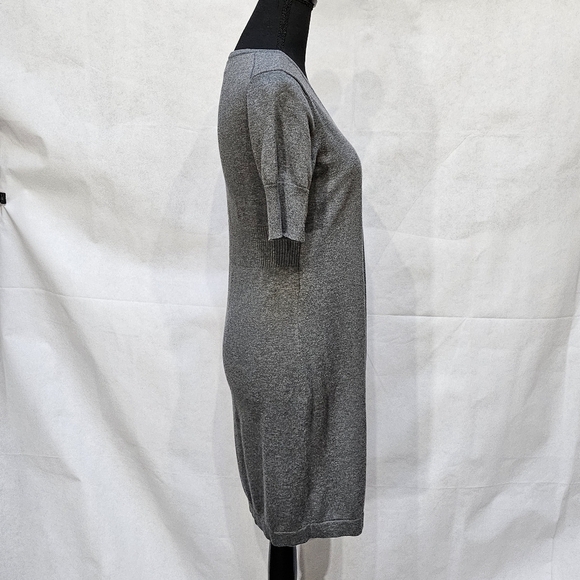 Apt. 9 Grey Knit V-neck 60% Cotton 40% Rayon Mini Dress Size M - Picture 6 of 8